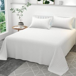 Twill Stripe Cotton Bed Sheet - 001